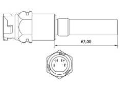 SENSOR INDUTIVO 4 PINOS CHATOS 63mm - Imagem 4